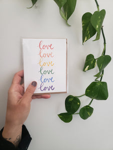 Love in Rainbows Greeting Card