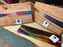 Load image into Gallery viewer, Live Edge Wood and Epoxy Charcuterie Boards