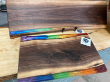 Load image into Gallery viewer, Live Edge Wood and Epoxy Charcuterie Boards