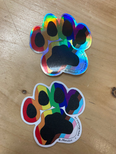 Paw Print Pride Flags Sticker