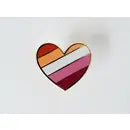 Load image into Gallery viewer, Heart Pins (diag. stripes)-- Little Rainbow Company