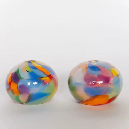 Blown Glass Round Bud Vase