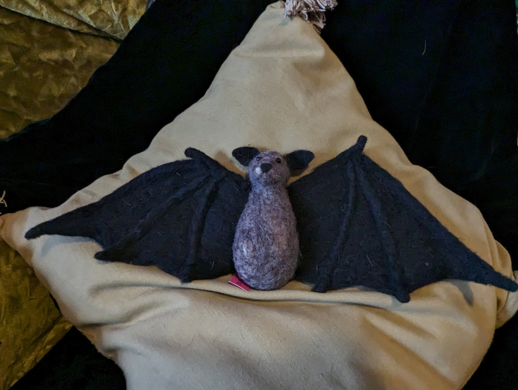 Needle Felted Flying Fox