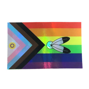 Holographic Progress Pride Sticker