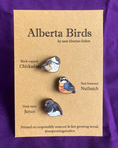 Alberta Bird Mini Wooden Pin Set