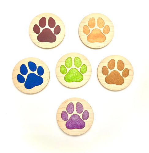 Paw Print Coasters