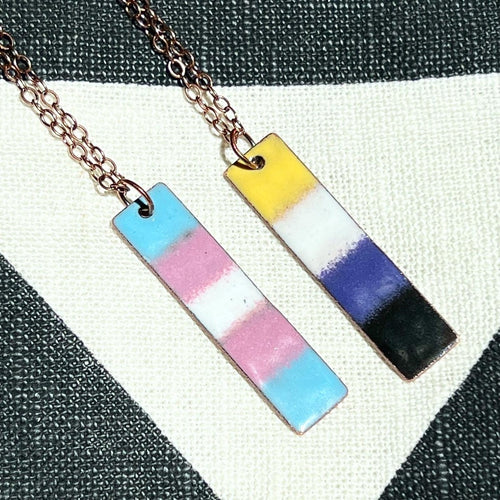 Pride Flag Bar Necklace