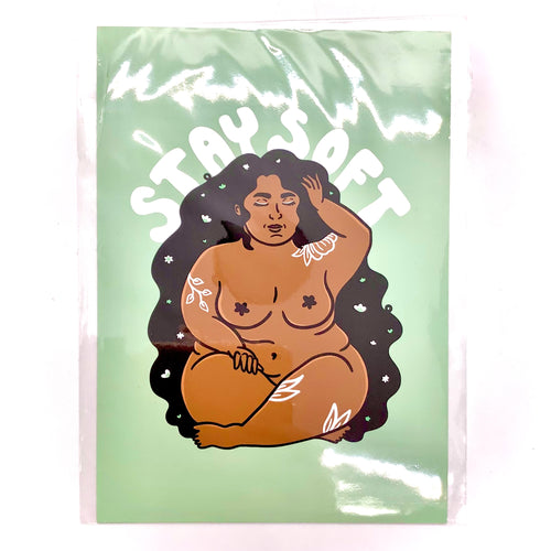 “Stay Soft” 5x7 Print (Seafoam)