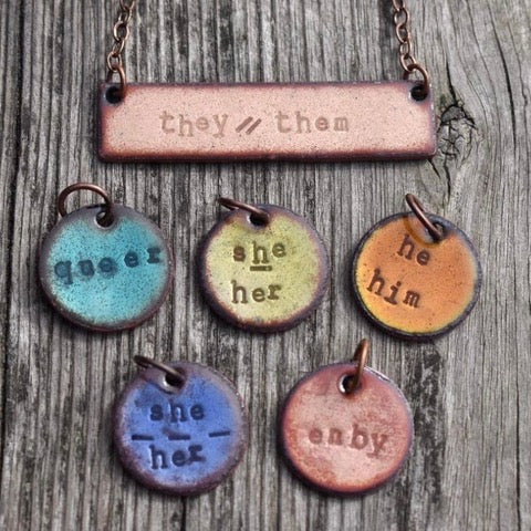 Pronoun / Pride Necklace