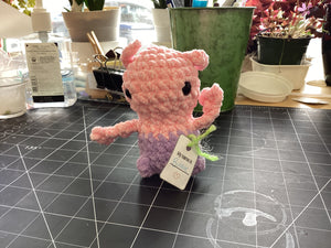 Amigurumi crocheted stuffed animals