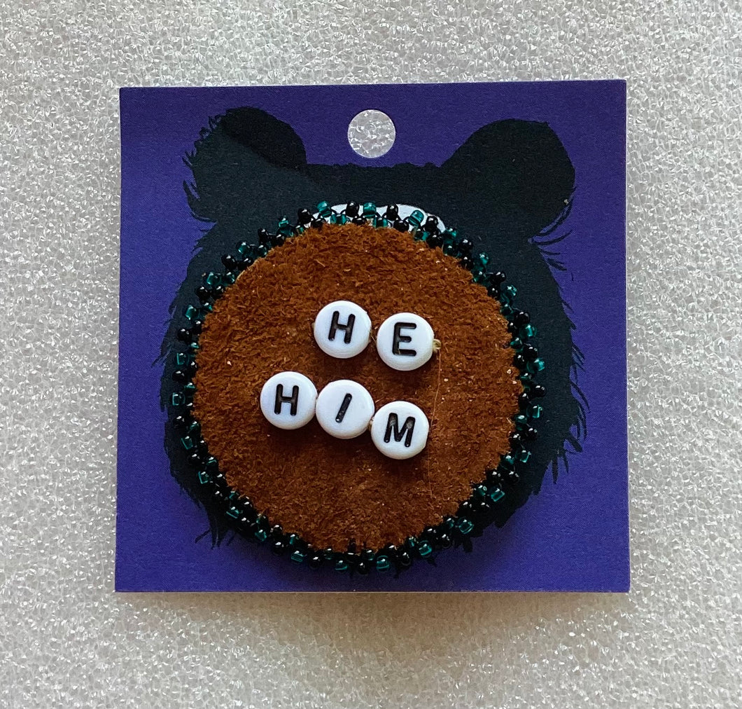 Arden Beaded pronoun pins