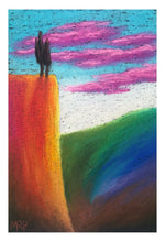Load image into Gallery viewer, Pastel pride flag print, pride flag landscape print