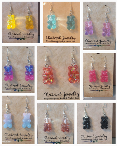 Assorted gummy bear earrings