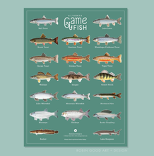 Load image into Gallery viewer, Alberta Game fish poster/stickers