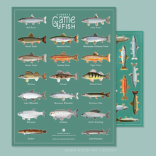 Load image into Gallery viewer, Alberta Game fish poster/stickers