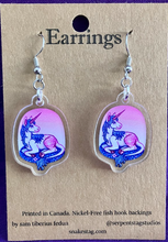 Load image into Gallery viewer, Serpent Stag Unicorn Earrings