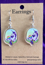 Load image into Gallery viewer, Serpent Stag Unicorn Earrings