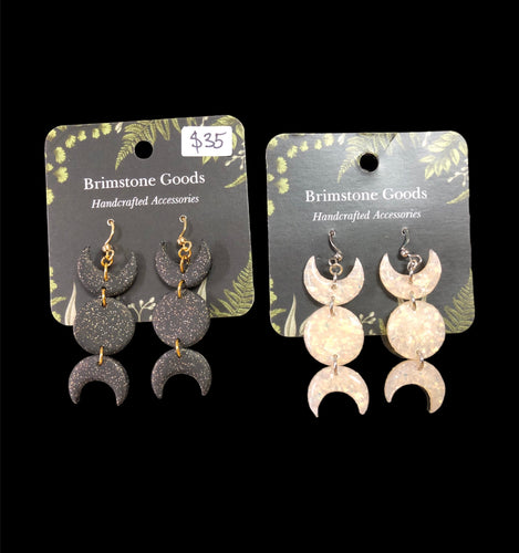 Brimstone Goods Crescent Moon Earrings