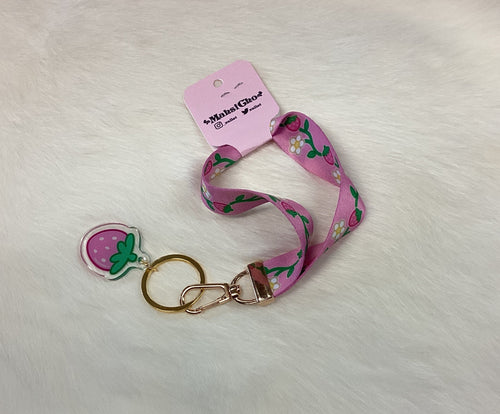 Strawberry Mini Lanyard with Charm