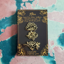 Load image into Gallery viewer, Flora Enamel Pin Set (2 Pins)