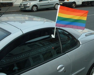 Rainbow Pride Car Flag