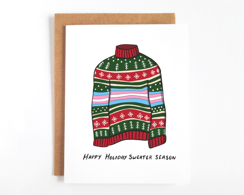 Trans Holiday Sweater Card
