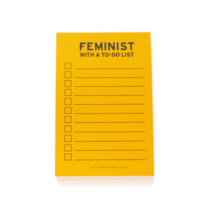 FEMINIST WITH A TO-DO LIST Notepad Checklist
