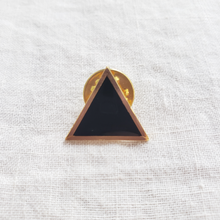 Load image into Gallery viewer, Black Triangle Enamel Pin