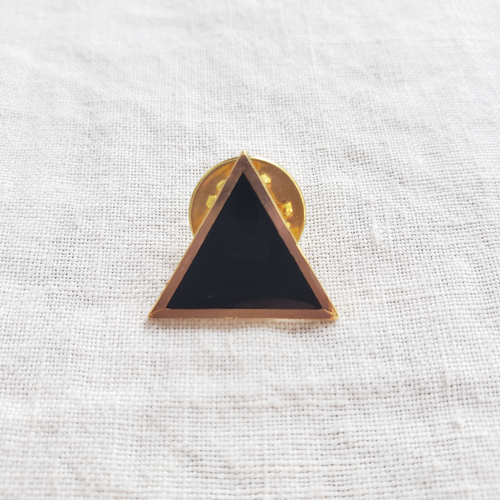 Black Triangle Enamel Pin