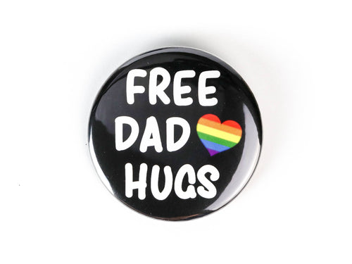 Free Dad Hugs Button or Magnet