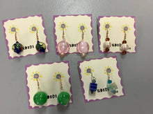 Load image into Gallery viewer, Glass and Stone Earrings