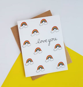 Love You Rainbows Greeting Card
