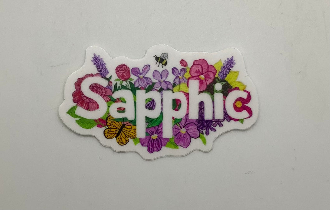 Sapphic Floral Sticker