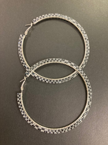 Beaded Hoop Earrings