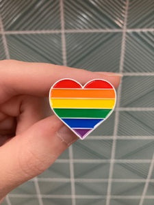 Rainbow Heart Pins
