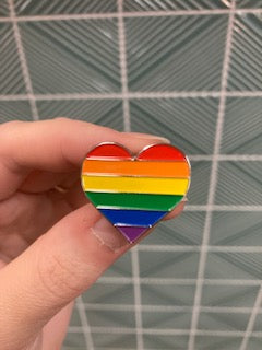 Rainbow Heart Pins