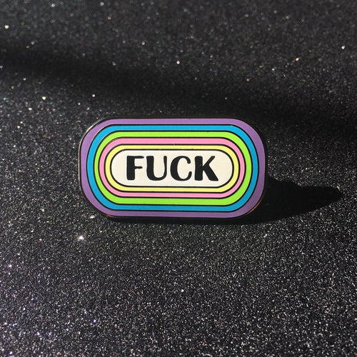 FUCK Pastel Rainbow Hard Enamel Pin