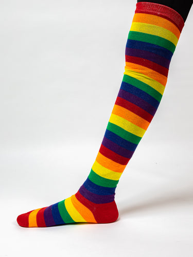 Over the Knee Rainbow Socks