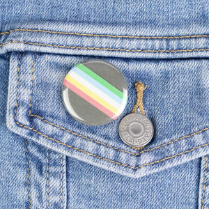 Visual Safe Disability Pride Flag Button or Magnet