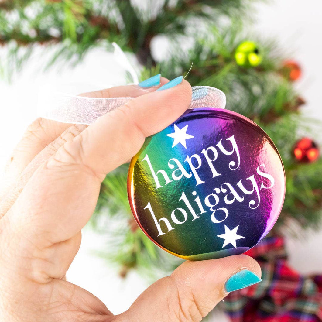 Happy Holigays Christmas Ornament