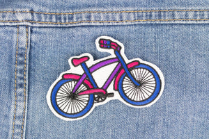 Bisexual Bicycle Iron on Patch