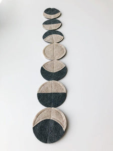 Phases of the Moon Felt Garland