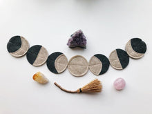 Load image into Gallery viewer, Phases of the Moon Felt Garland