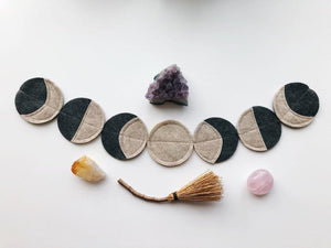 Phases of the Moon Felt Garland