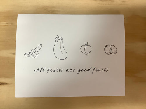 All Fruits are Good Fruits Postcard / Card