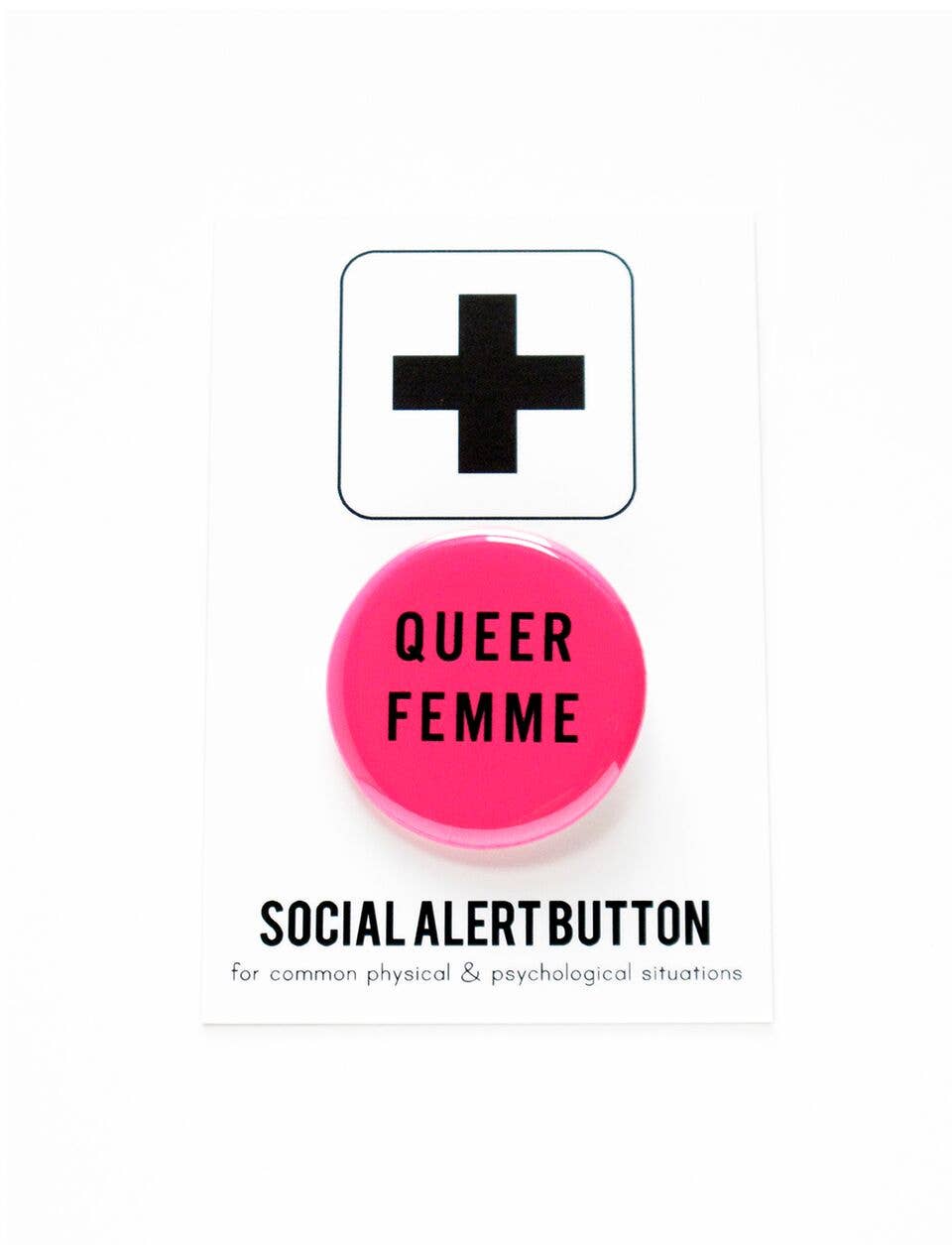 Queer Femme Pinback Button