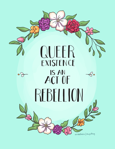 Queer Existence Postcard, Print or Magnet