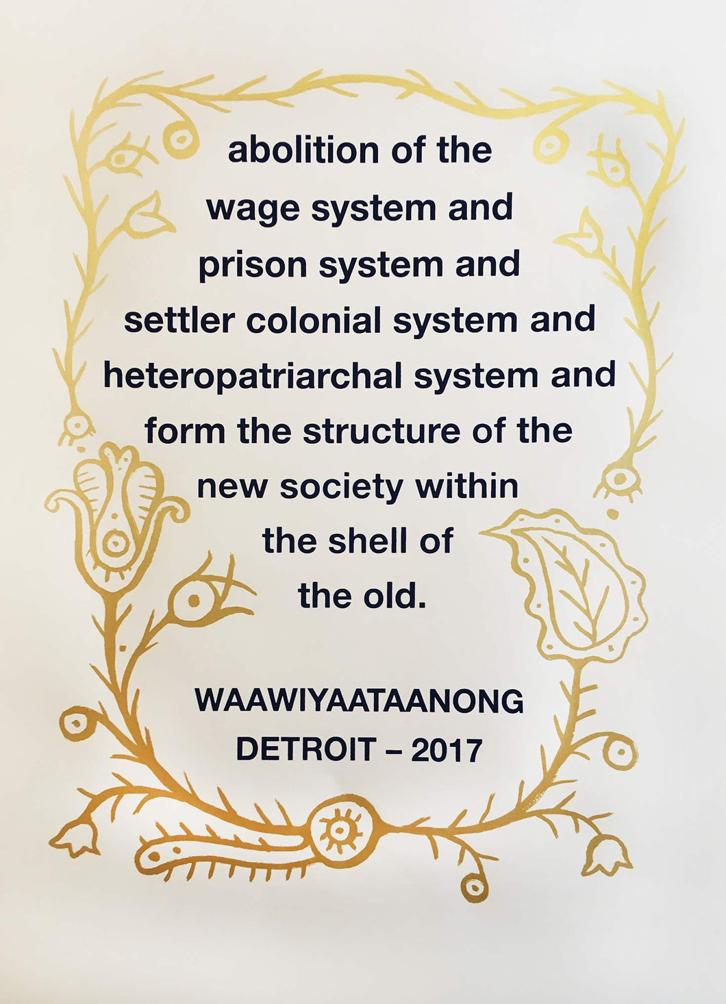 Waawiyaataanong Systems Abolition Poster